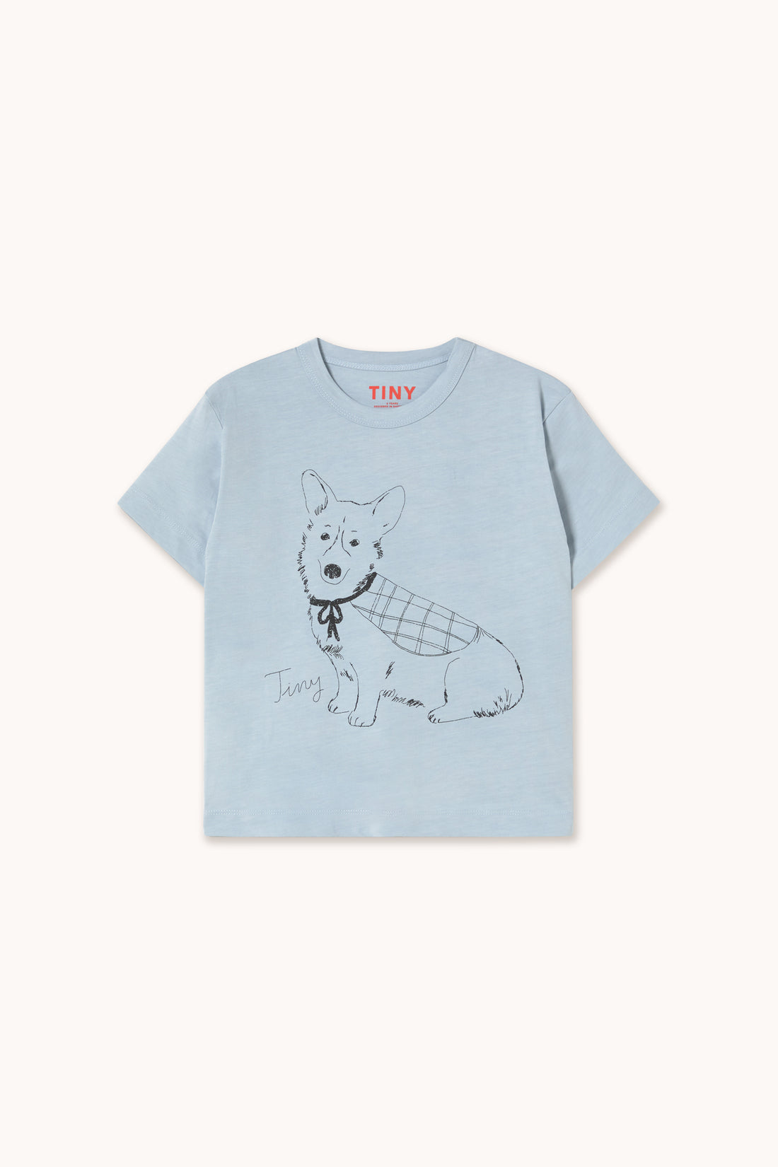 Tiny Cottons Tiny Corgi Graphic Tee - Washed Blue