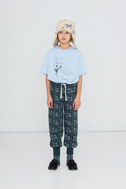 Tiny Cottons Tiny Corgi Graphic Tee - Washed Blue