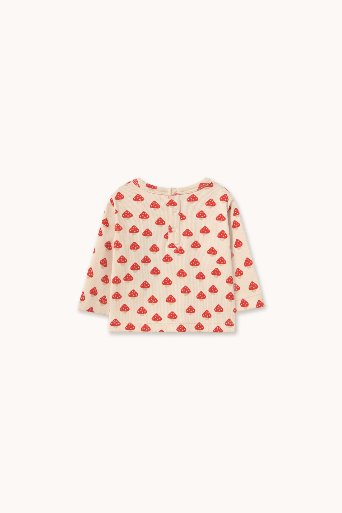 Tiny Cottons Mini Mushrooms Aop Rib Baby Tee - Ivory