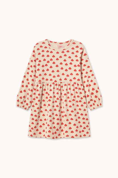 Tiny Cottons Mini Mushrooms Rib Dress - Ivory