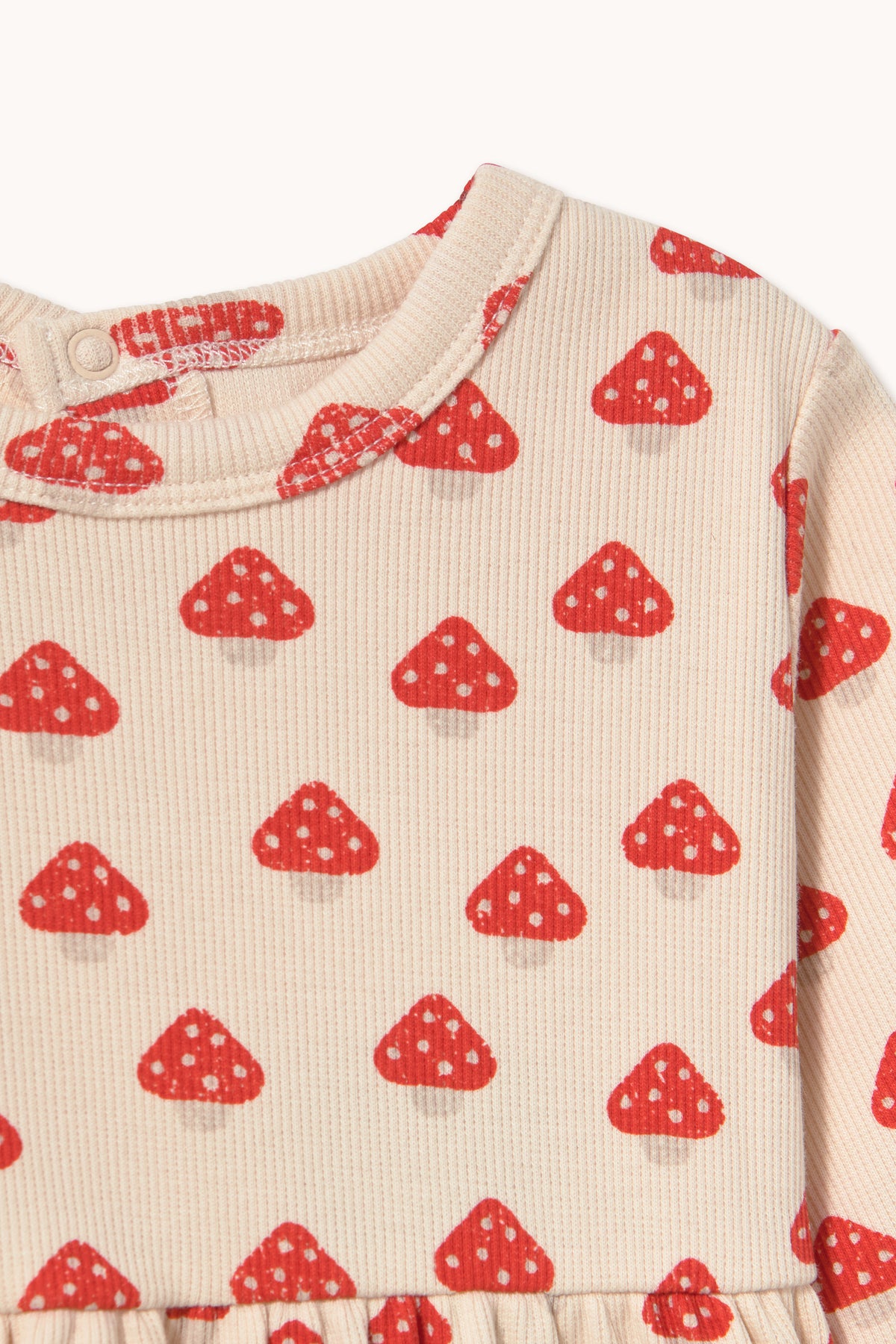Tiny Cottons Mini Mushrooms Rib Baby Dress - Ivory