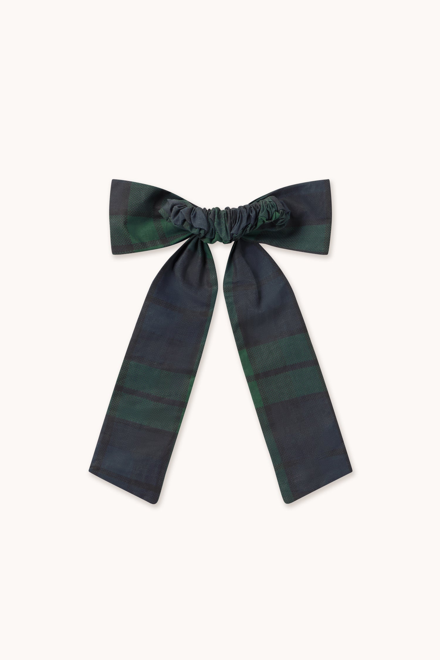 Tiny Cottons Check Scrunchies - Bottle Green