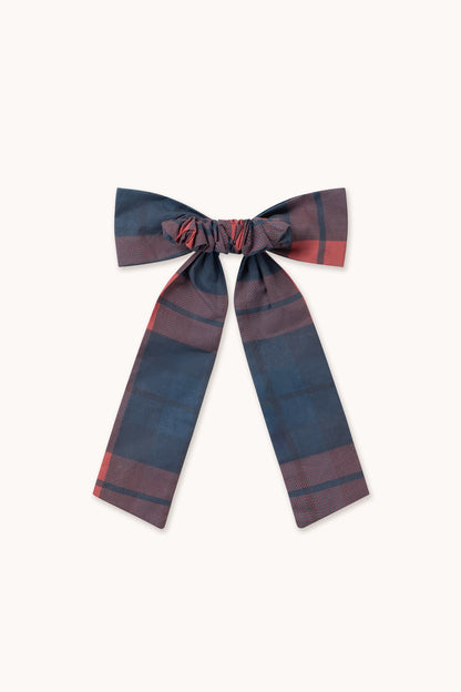 Tiny Cottons Check Scrunchies - Dark Red