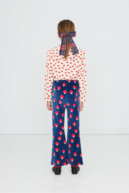 Tiny Cottons Check Scrunchies - Dark Red