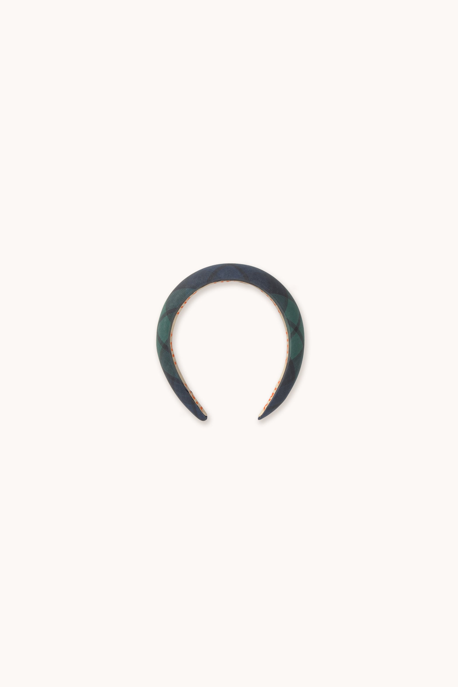 Tiny Cottons Check Padded Headband - Bottle Green