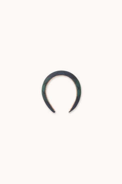 Tiny Cottons Check Padded Headband - Bottle Green