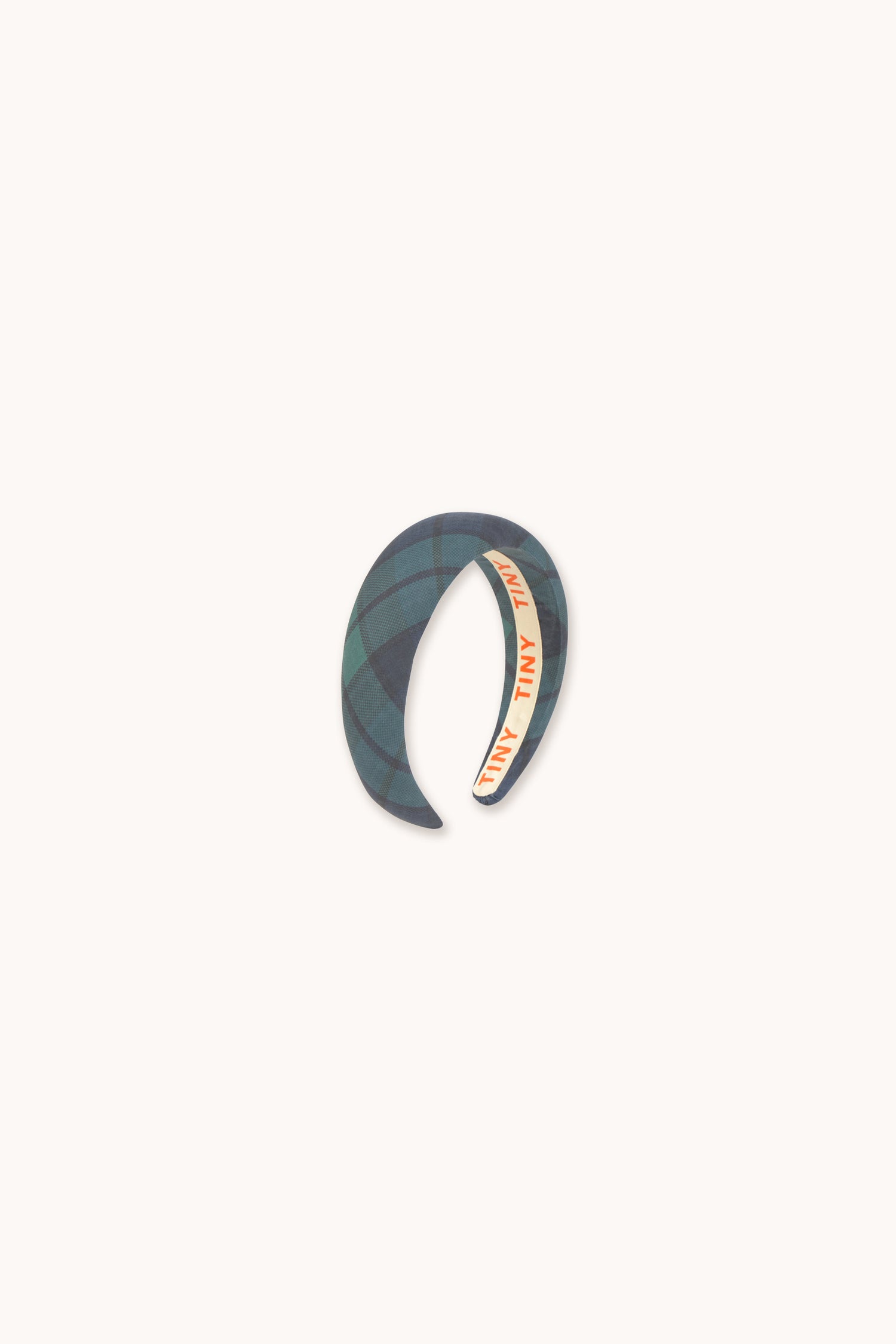 Tiny Cottons Check Padded Headband - Bottle Green