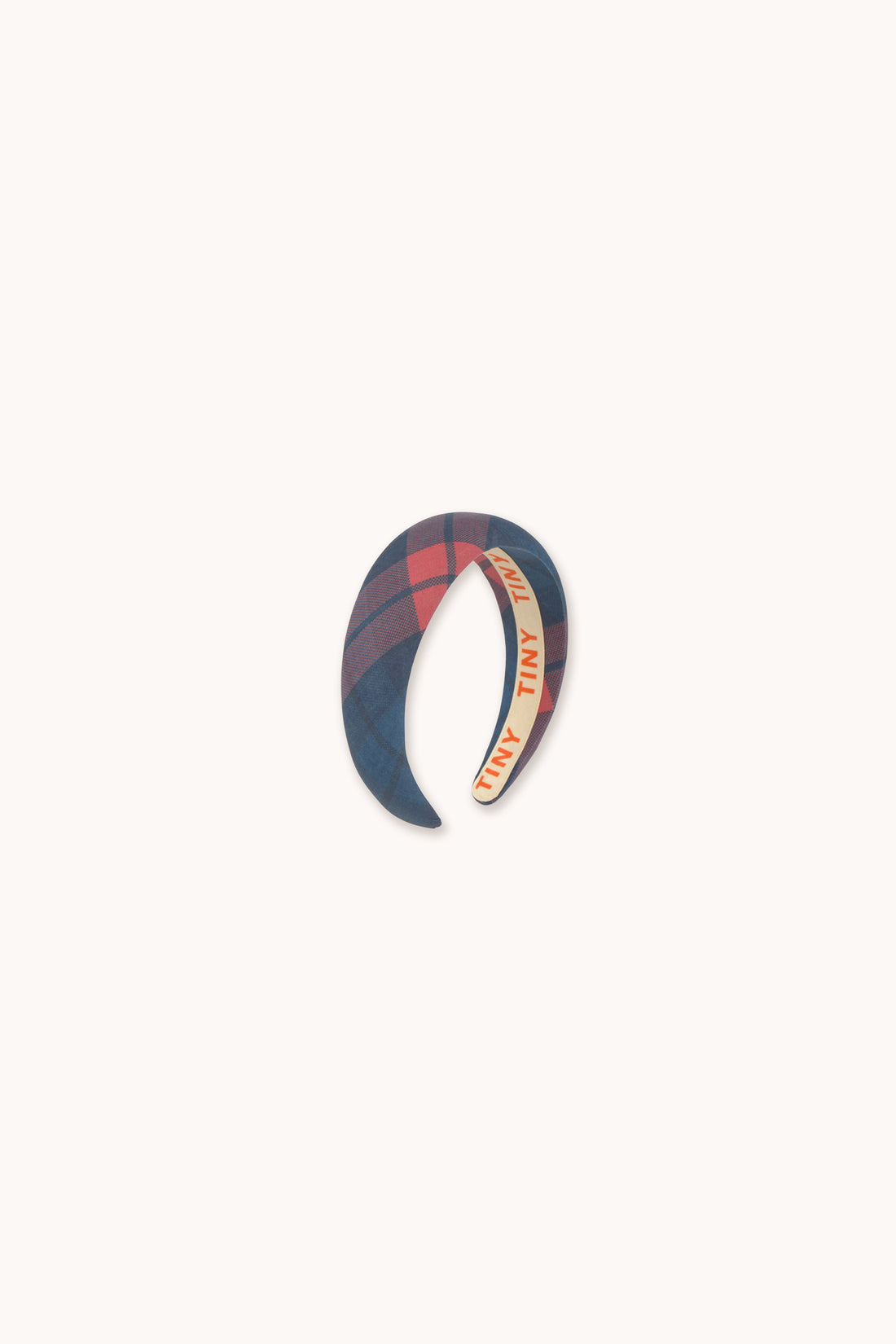 Tiny Cottons Check Padded Headband - Dark Red