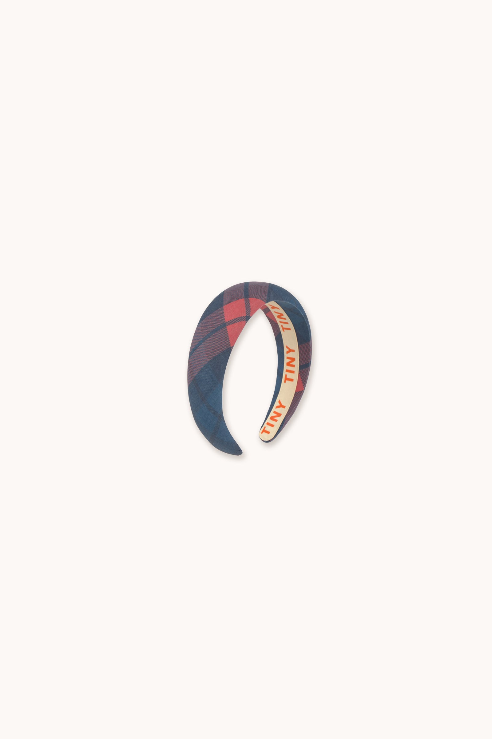 Tiny Cottons Check Padded Headband - Dark Red