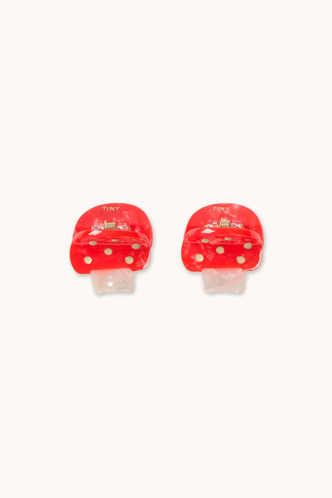 Tiny Cottons Mushrooms Claw Clip - Dark Red