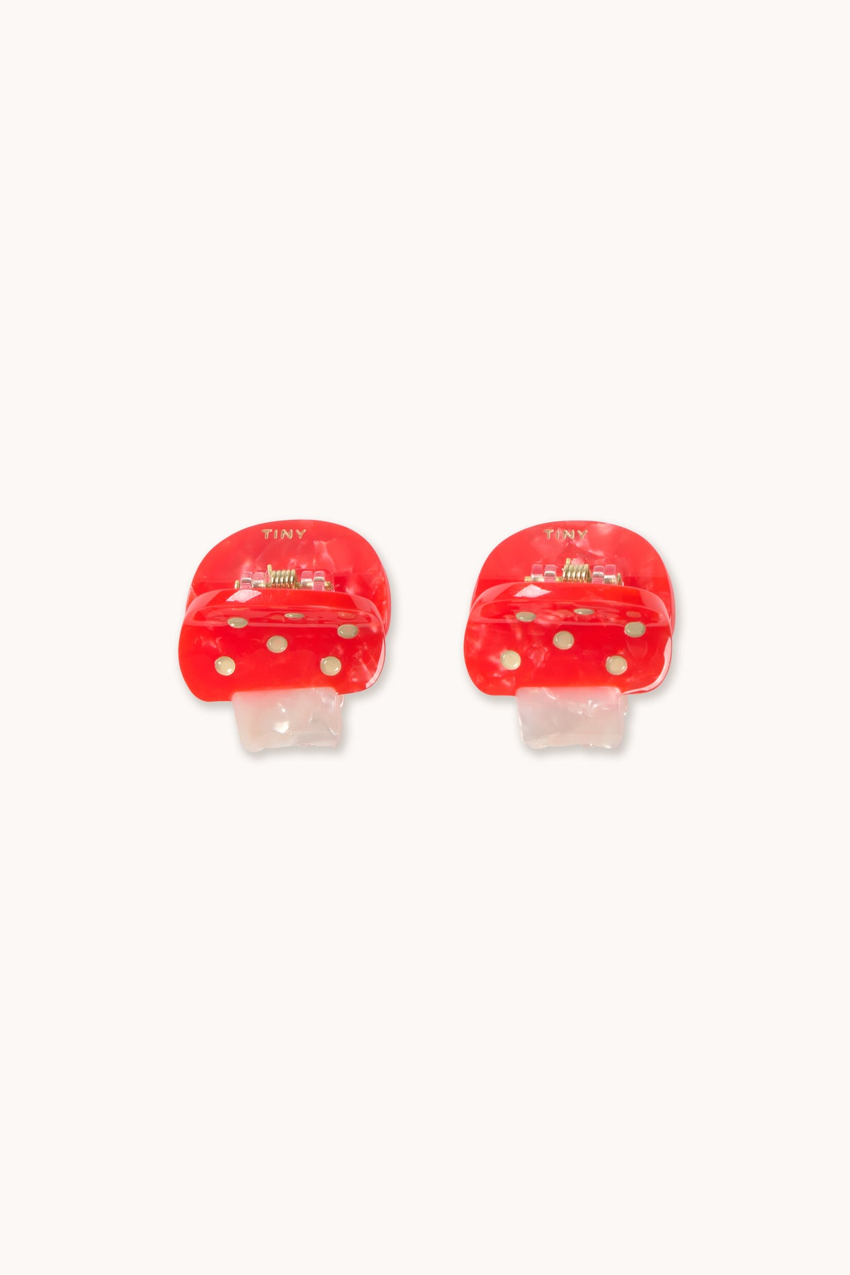 Tiny Cottons Mushrooms Claw Clip - Dark Red