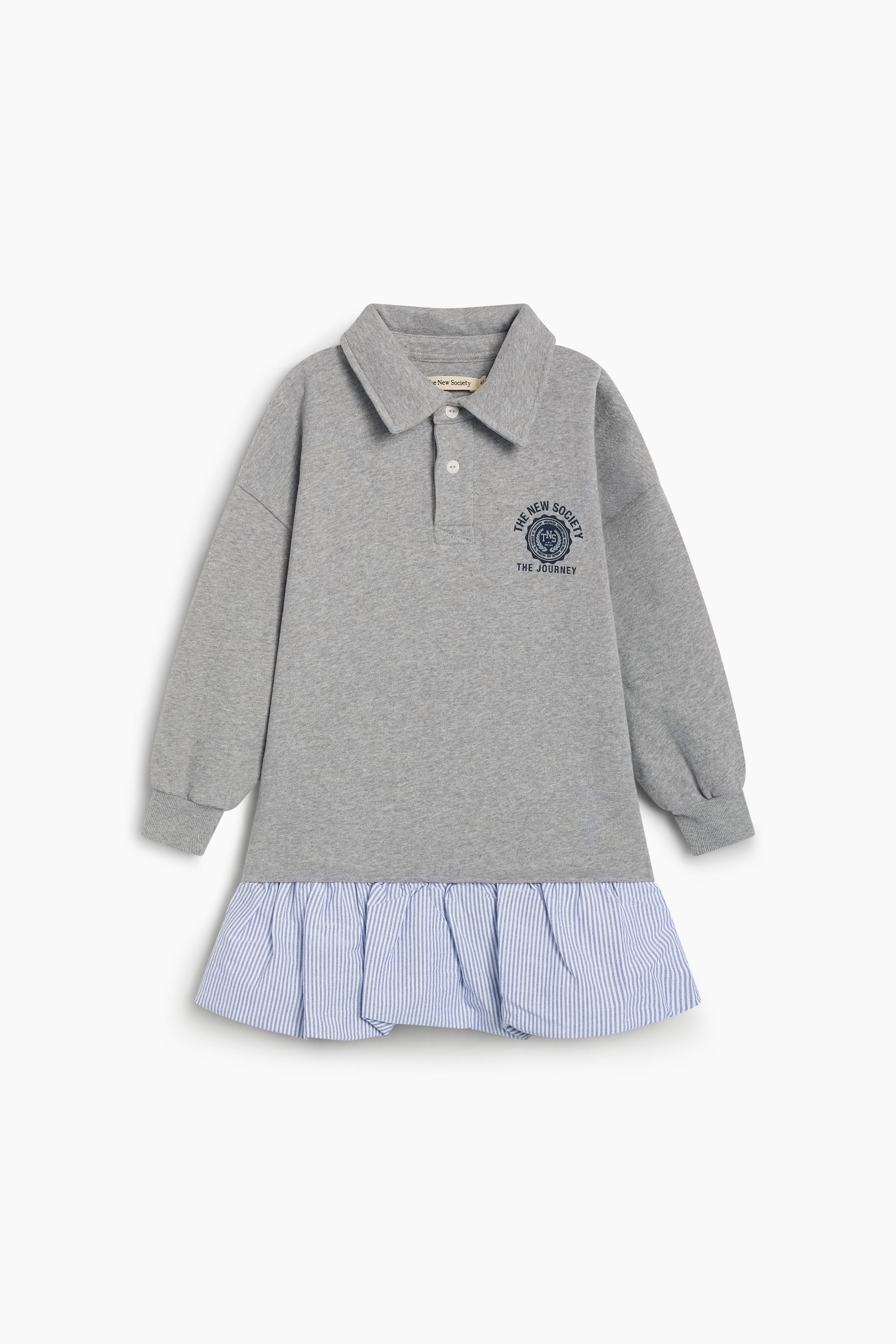 The New Society Ash Dress - Mid Grey Melange
