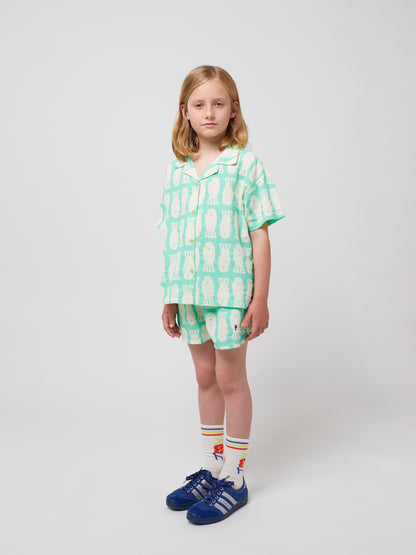Bobo Choses Lucky Fish All Over Woven Shorts - Light Green