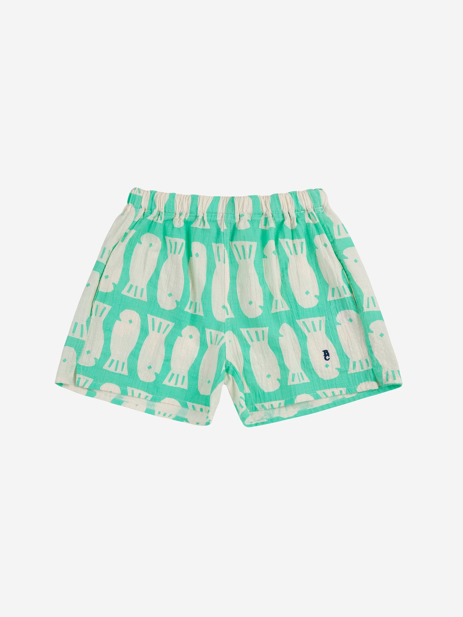 Bobo Choses Lucky Fish All Over Woven Shorts - Light Green