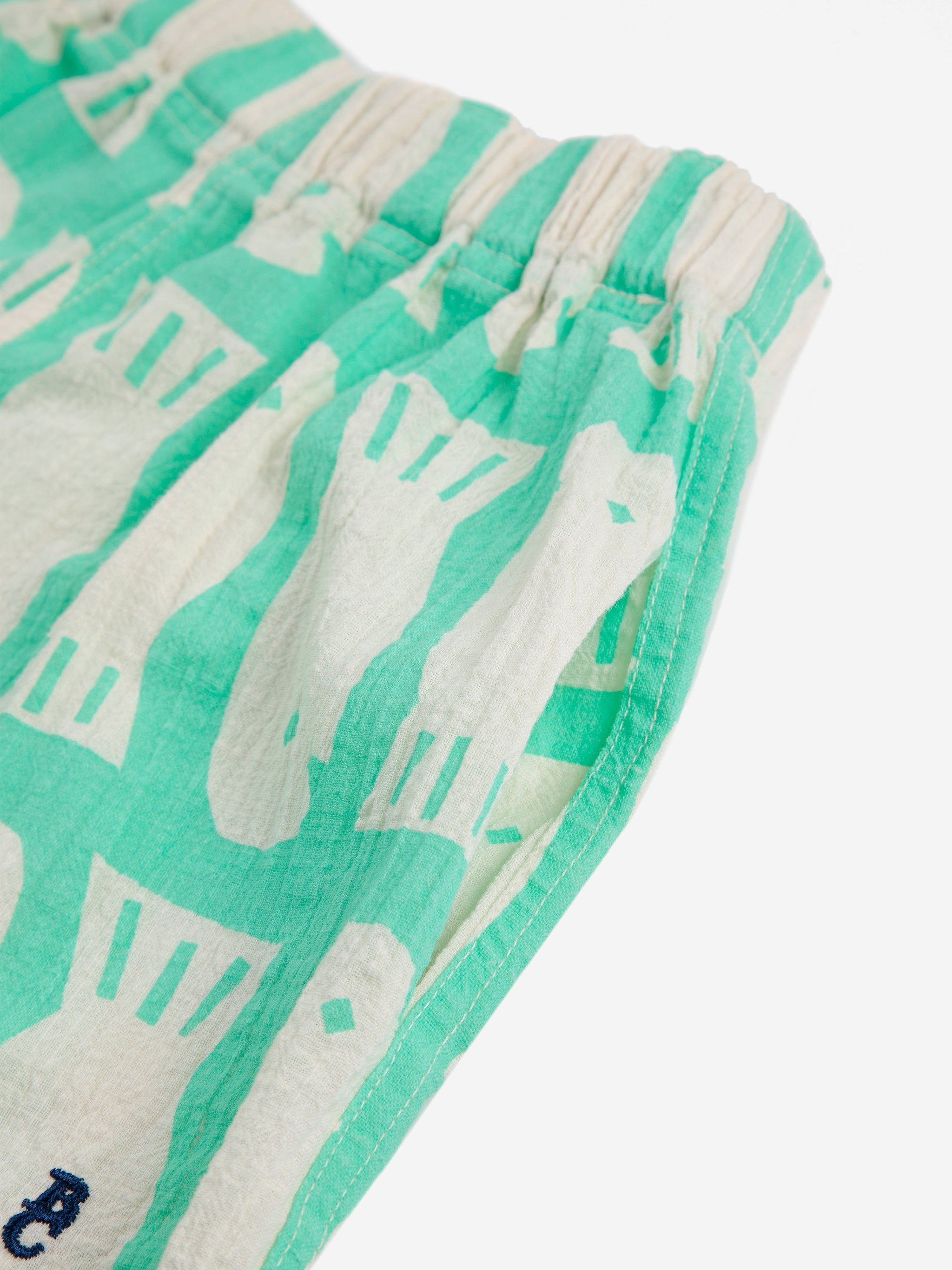 Bobo Choses Lucky Fish All Over Woven Shorts - Light Green