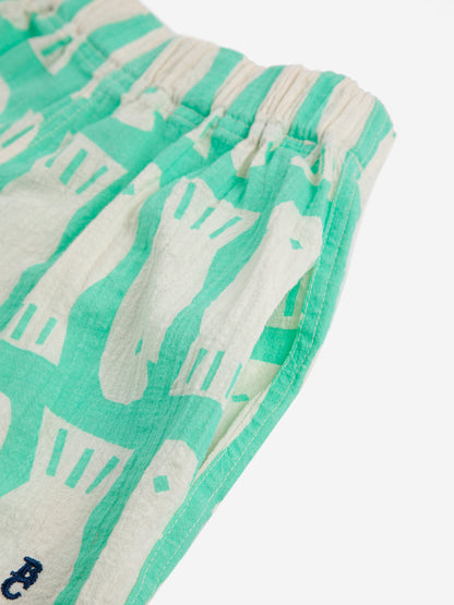 Bobo Choses Lucky Fish All Over Woven Shorts - Light Green