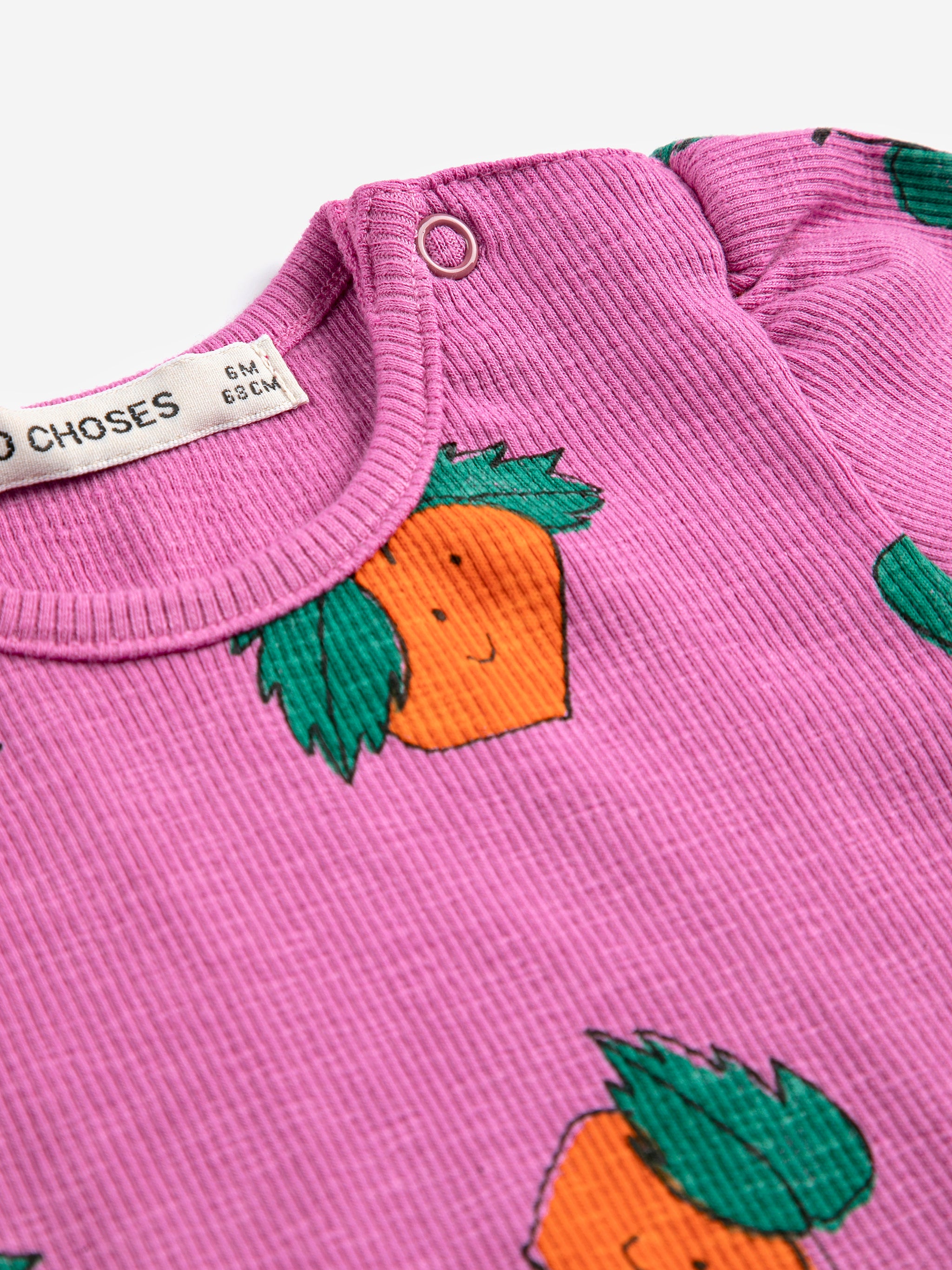 Bobo Choses Baby Tangerine All Over T-shirt - Fuchsia