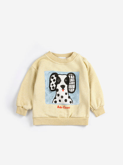 Bobo Choses Baby Van Dog Sweatshirt - Yellow