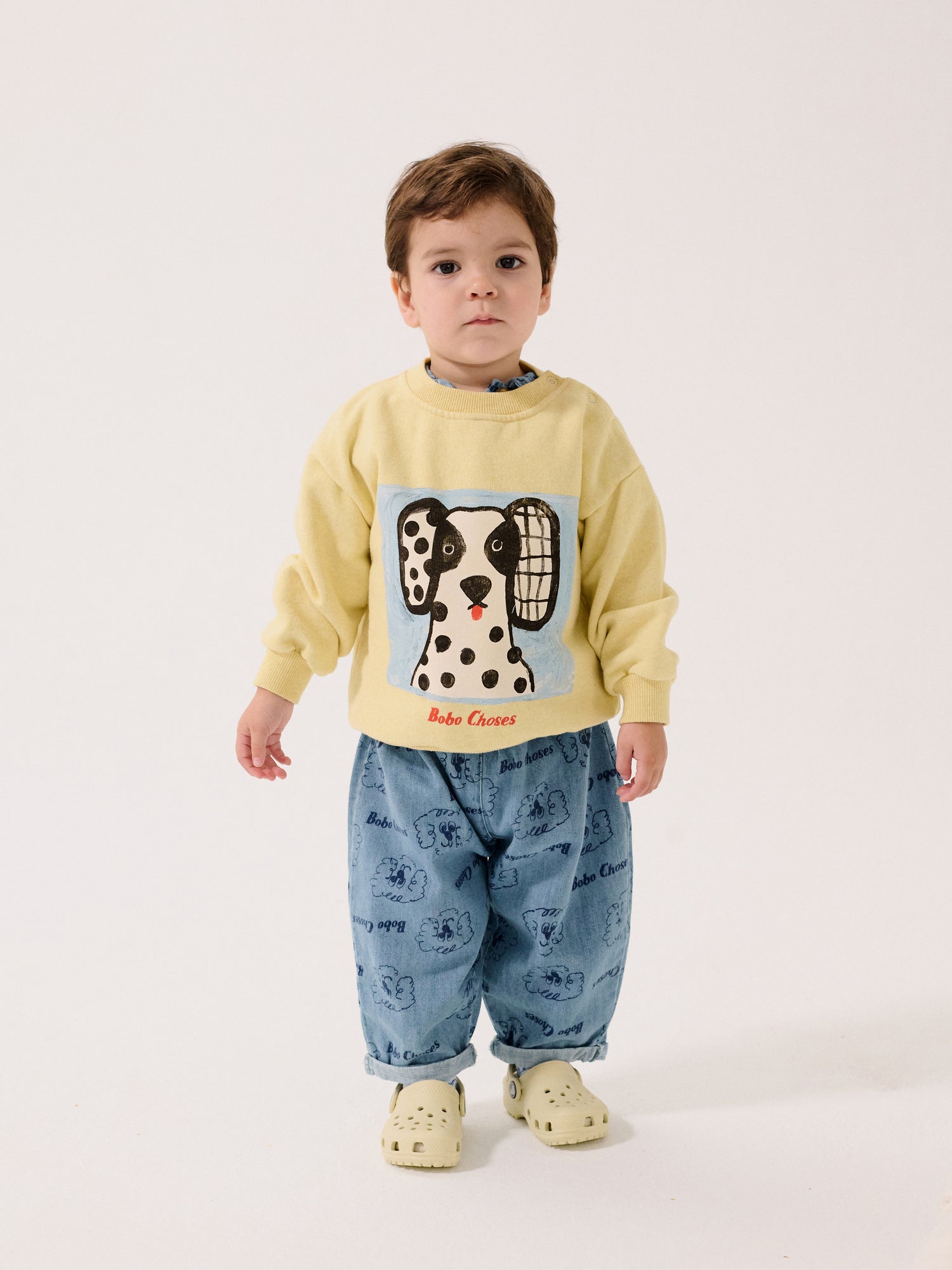 Bobo Choses Baby Van Dog Sweatshirt - Yellow