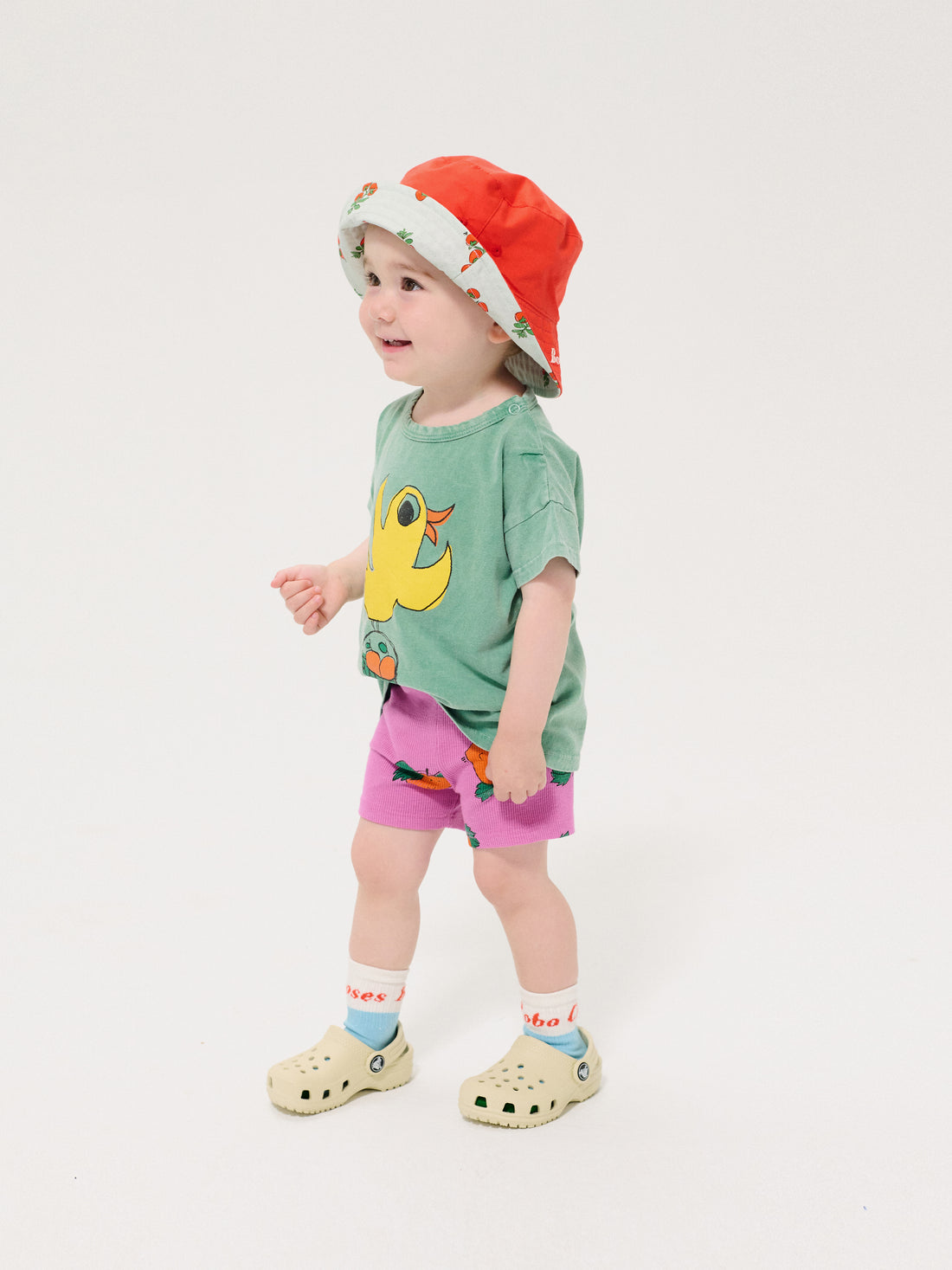 Bobo Choses Baby Tangerine All Over Short Leggings - Fuchsia