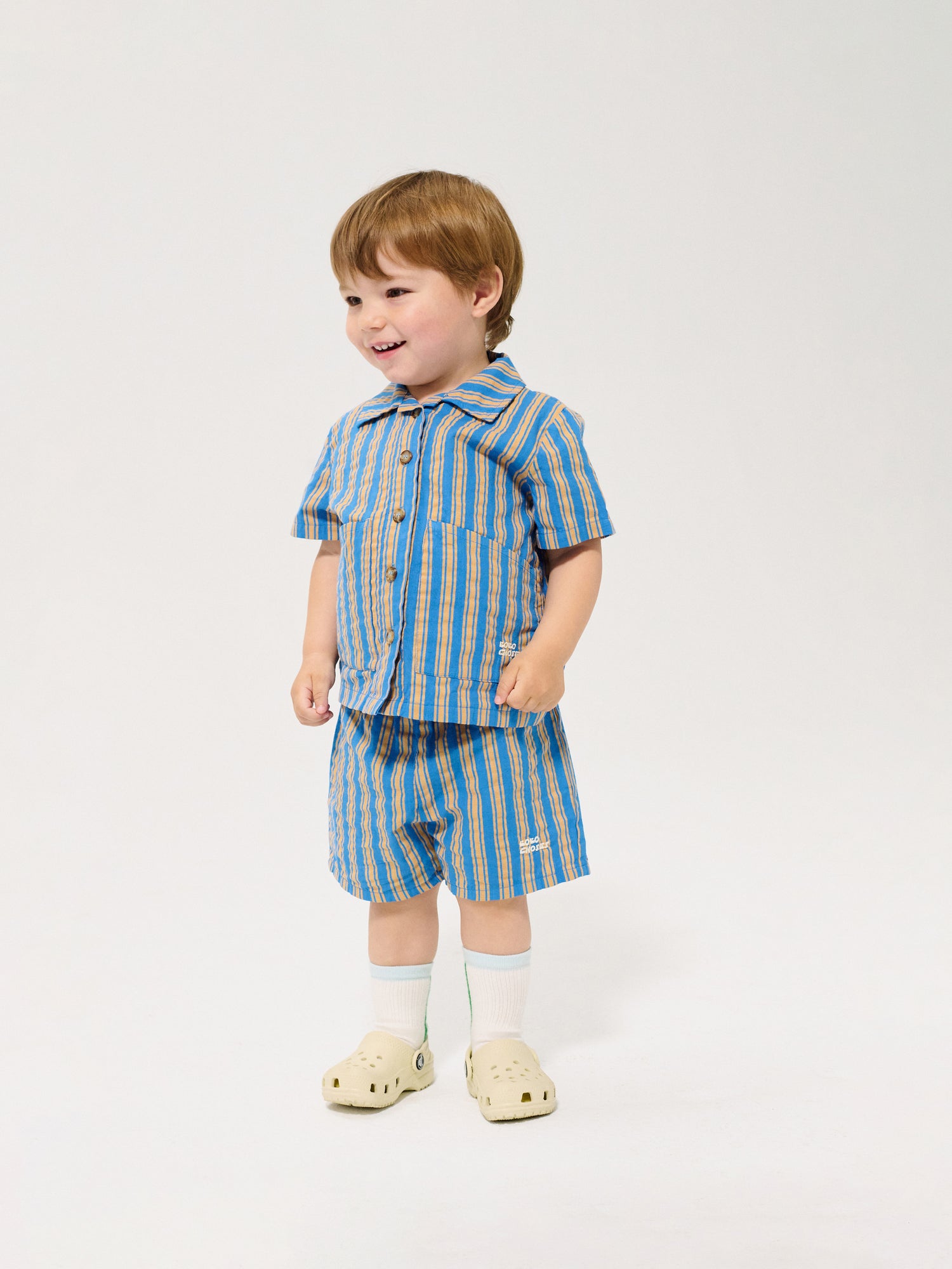Bobo Choses Baby New Hairline Woven Shorts - Navy Blue