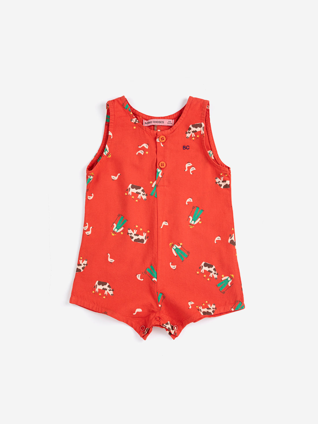 Bobo Choses Baby Farm Adventure All Over Playsuit - Red