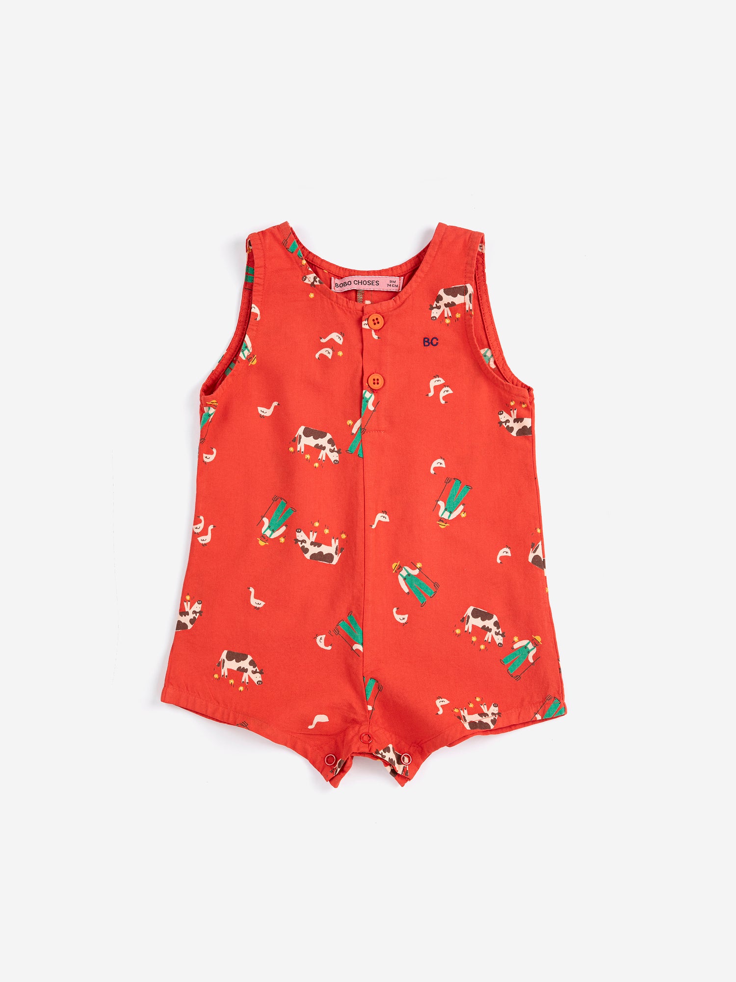 Bobo Choses Baby Farm Adventure All Over Playsuit - Red