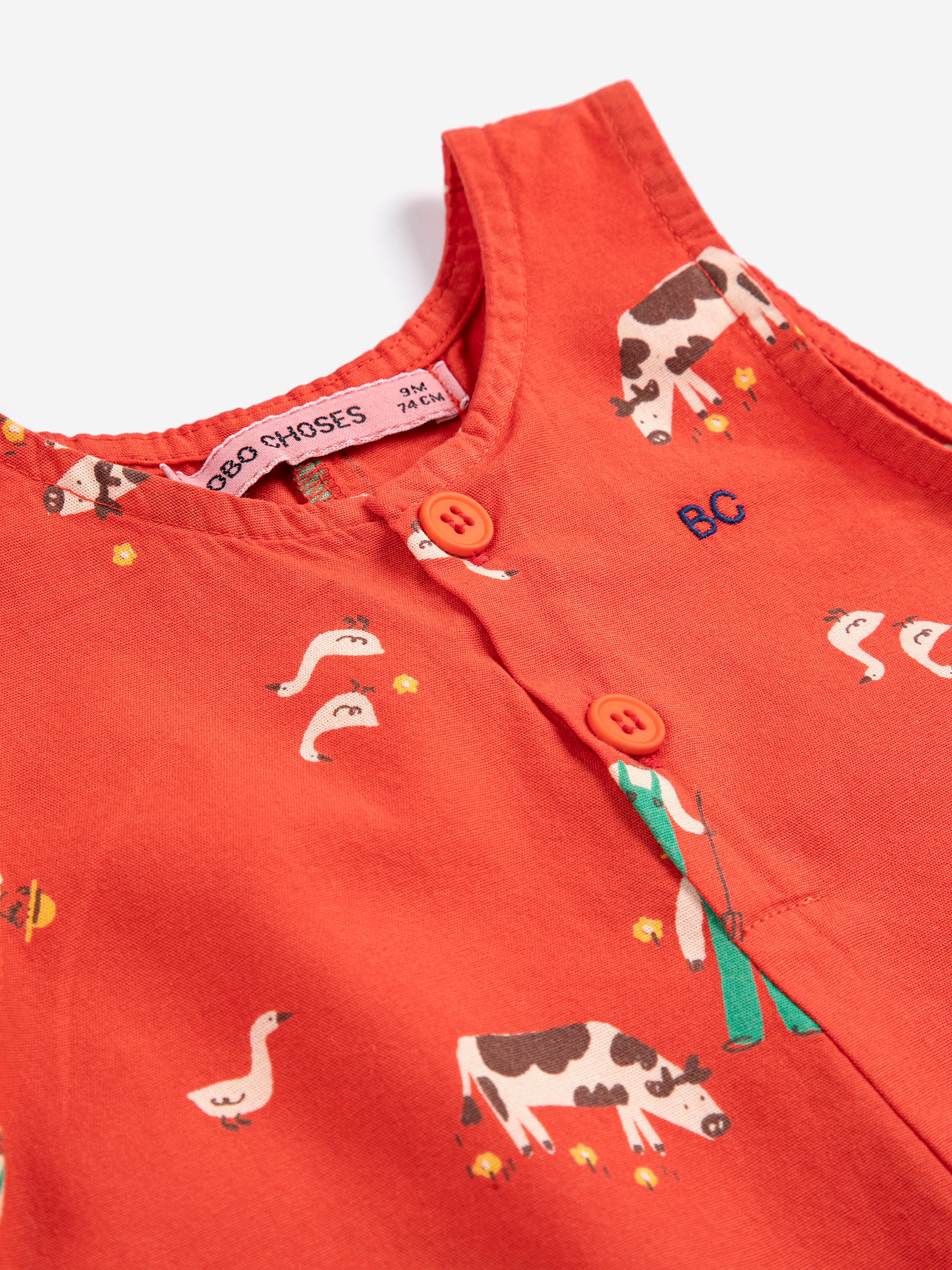 Bobo Choses Baby Farm Adventure All Over Playsuit - Red