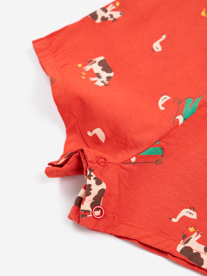 Bobo Choses Baby Farm Adventure All Over Playsuit - Red