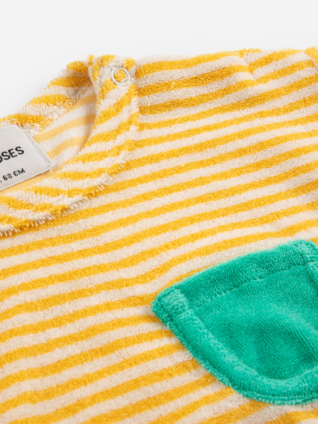 Bobo Choses Yellow Stripes Terry Cloth T-shirt