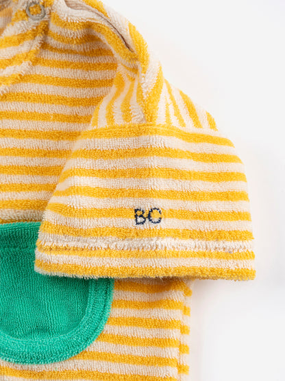 Bobo Choses Yellow Stripes Terry Cloth T-shirt