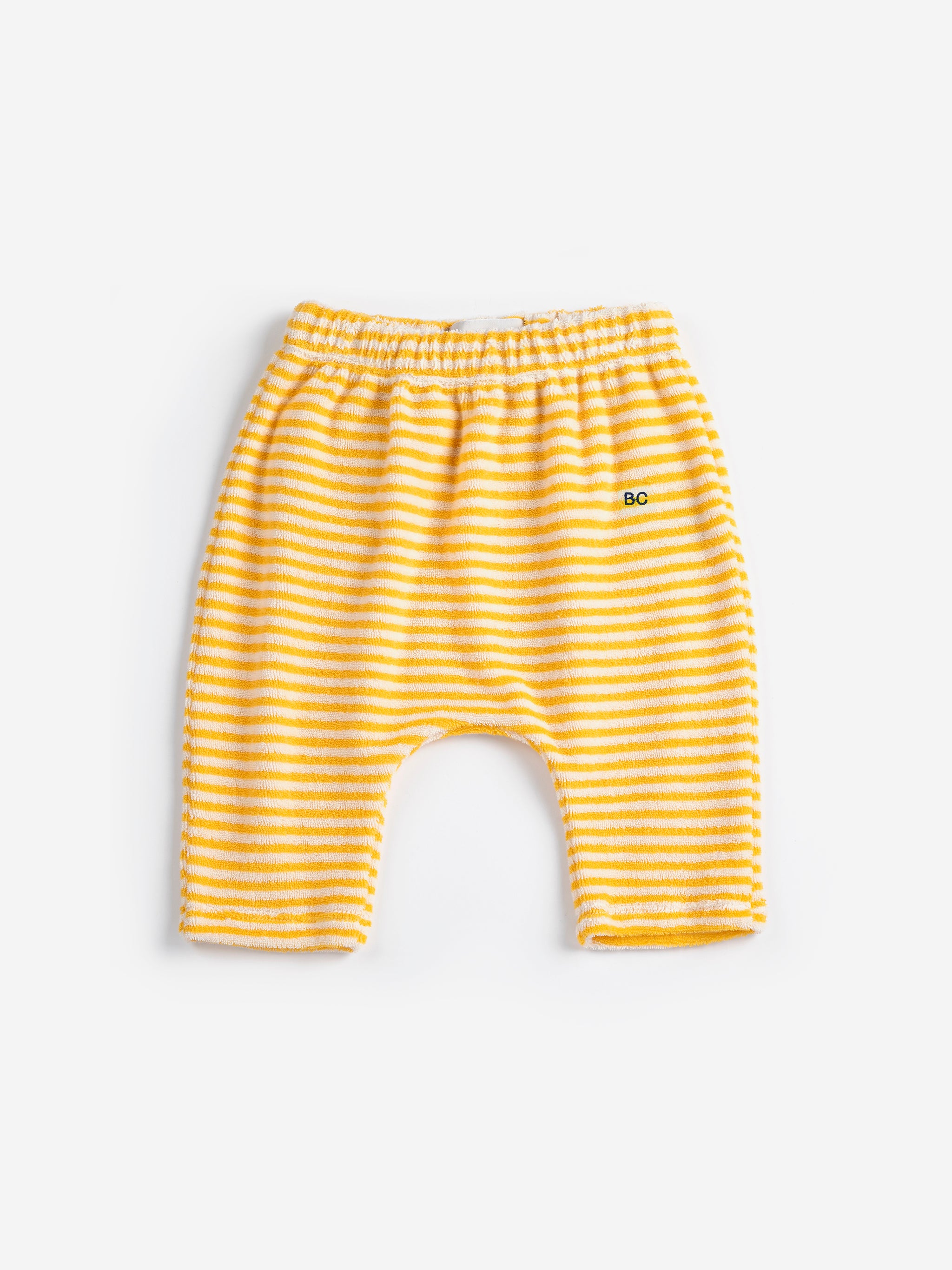 Bobo Choses Yellow Stripes Terry Cloth Harem Pants