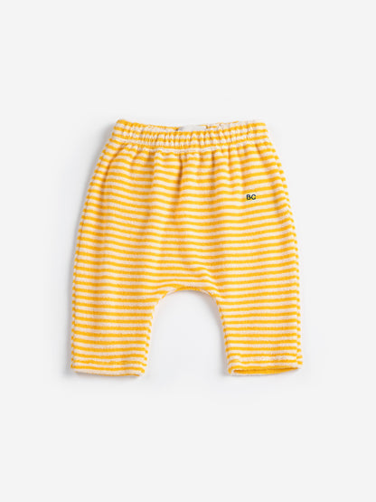 Bobo Choses Yellow Stripes Terry Cloth Harem Pants
