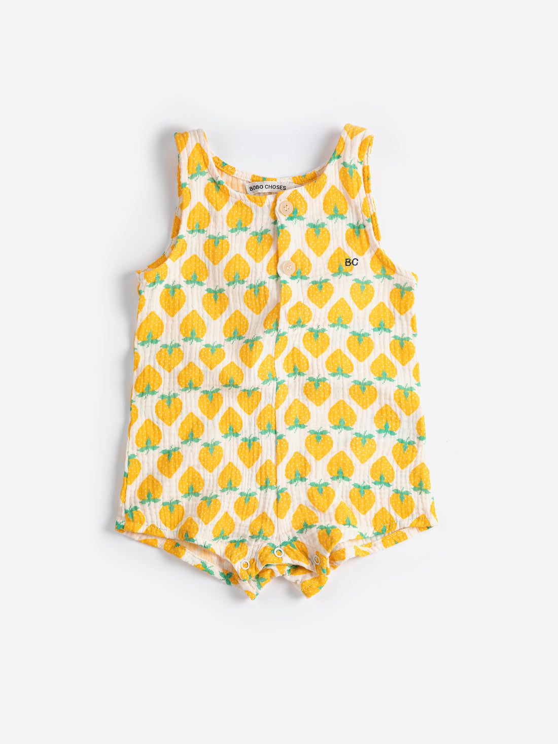 Bobo Choses Strawberry All Over Woven Playsuit