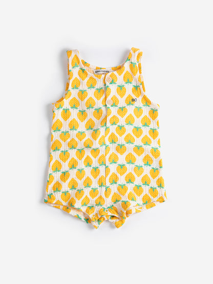 Bobo Choses Strawberry All Over Woven Playsuit