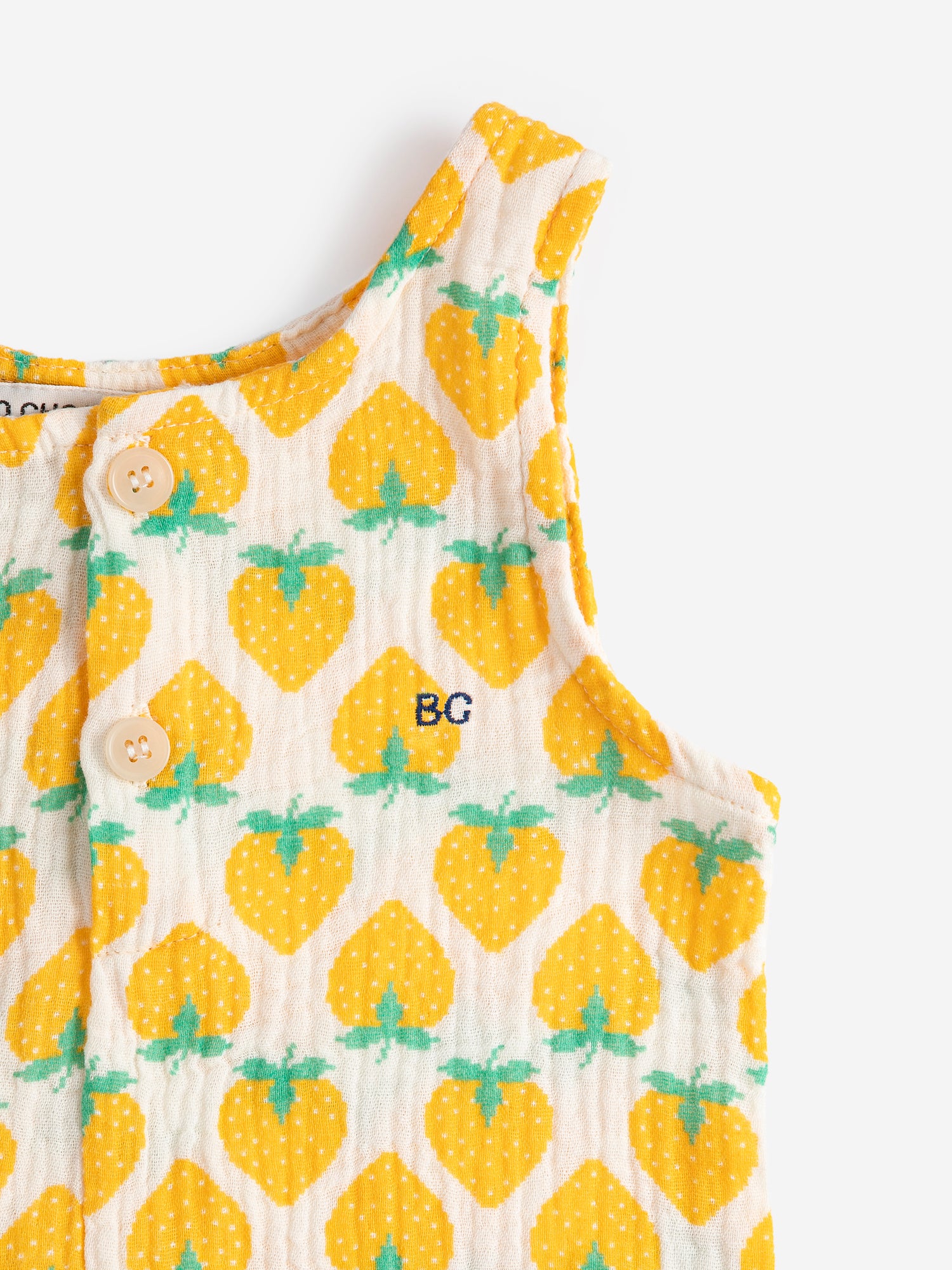 Bobo Choses Strawberry All Over Woven Playsuit