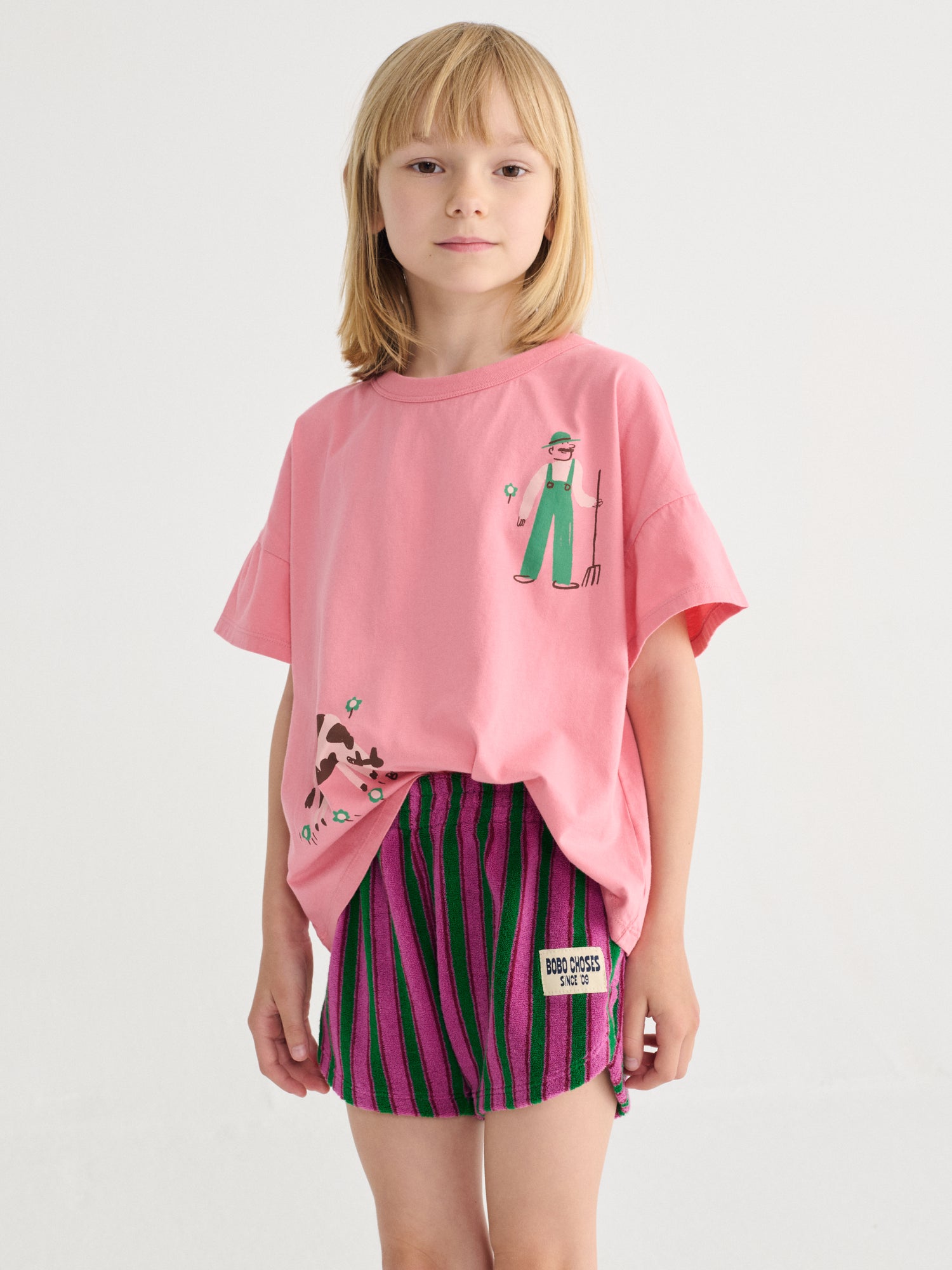 Bobo Choses Farm Adventure T-shirt - Pink