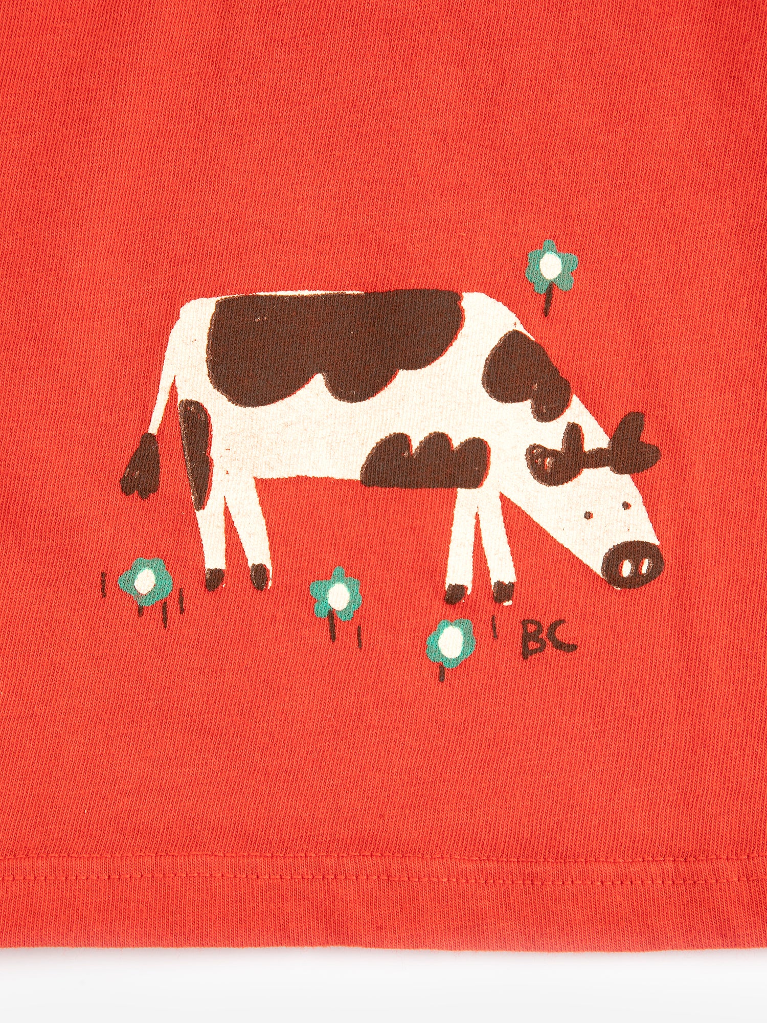 Bobo Choses Farm Adventure Cropped T-shirt - Red