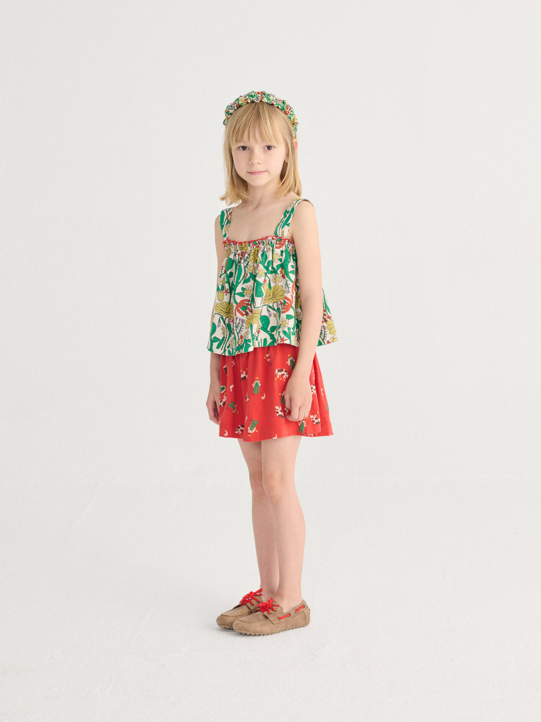 Bobo Choses Color Herbalist All Over Woven Top - Off White