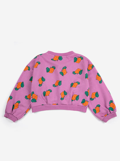 Bobo Choses Tangerine All Over Cropped Sweatshirt - Purple