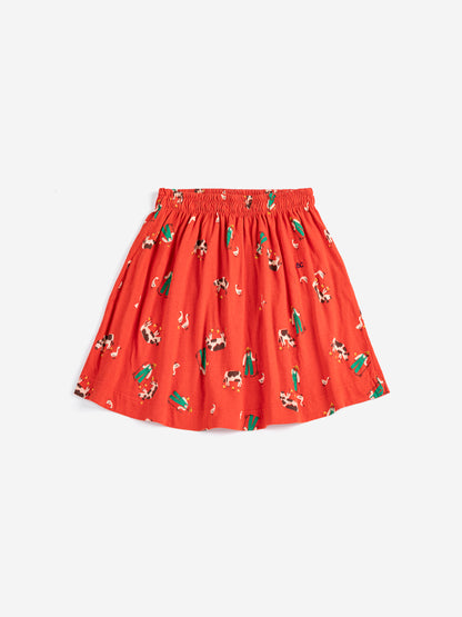 Bobo Choses Farm Adventure All Over Skirt - Red