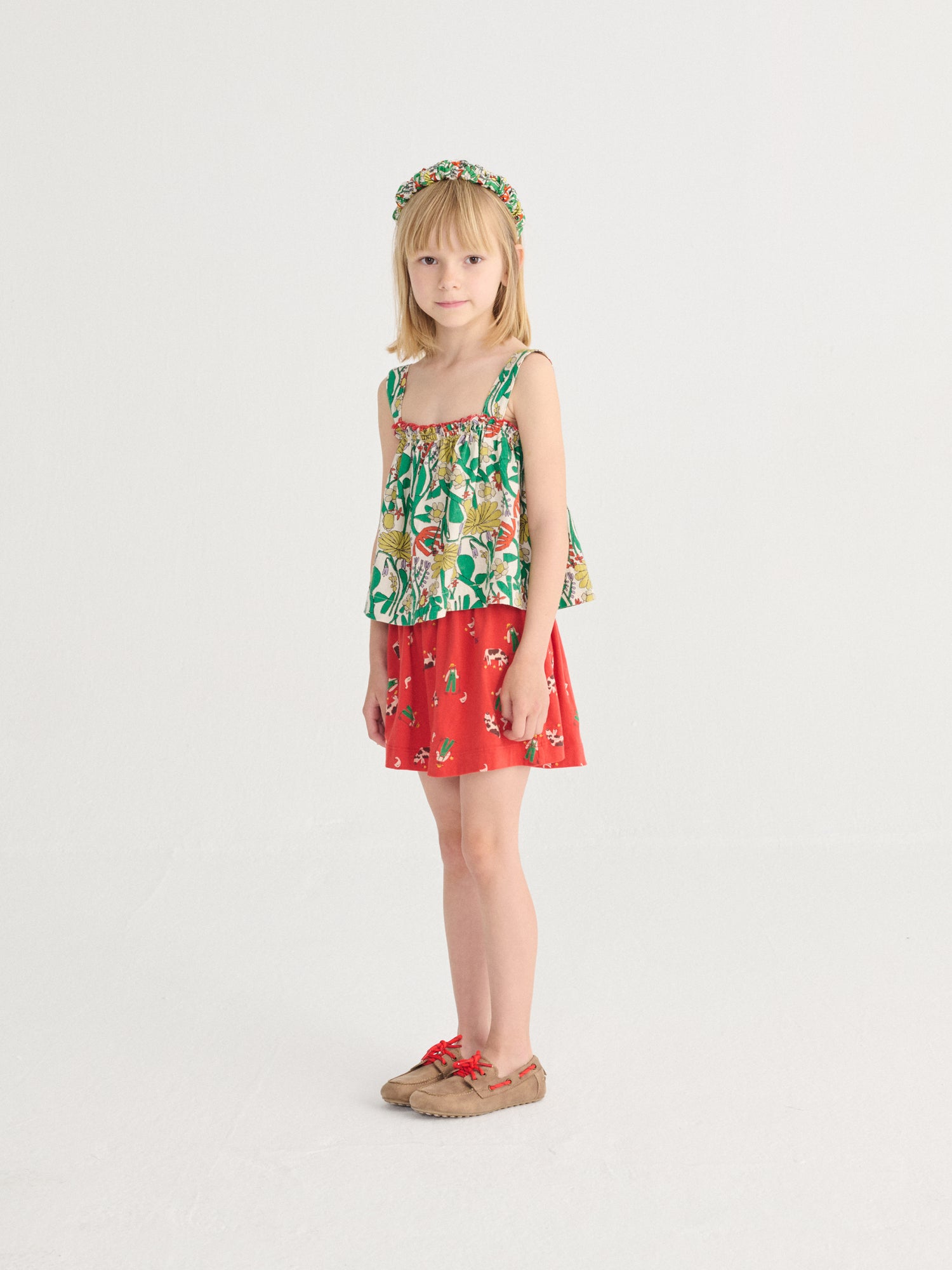 Bobo Choses Farm Adventure All Over Skirt - Red