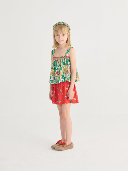 Bobo Choses Farm Adventure All Over Skirt - Red