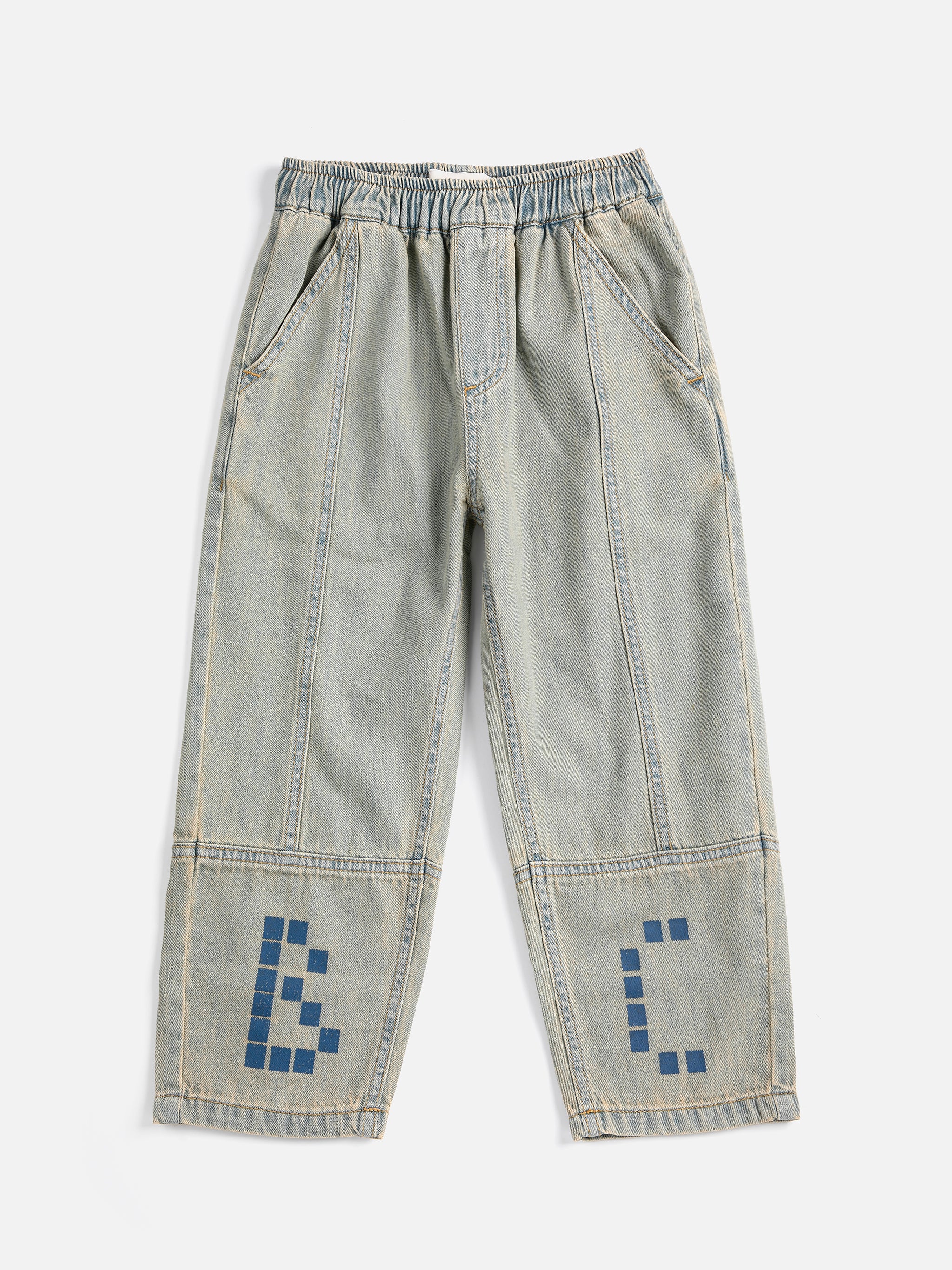 Bobo Choses Square Denim Pants - Prussian Blue