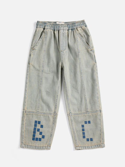 Bobo Choses Square Denim Pants - Prussian Blue