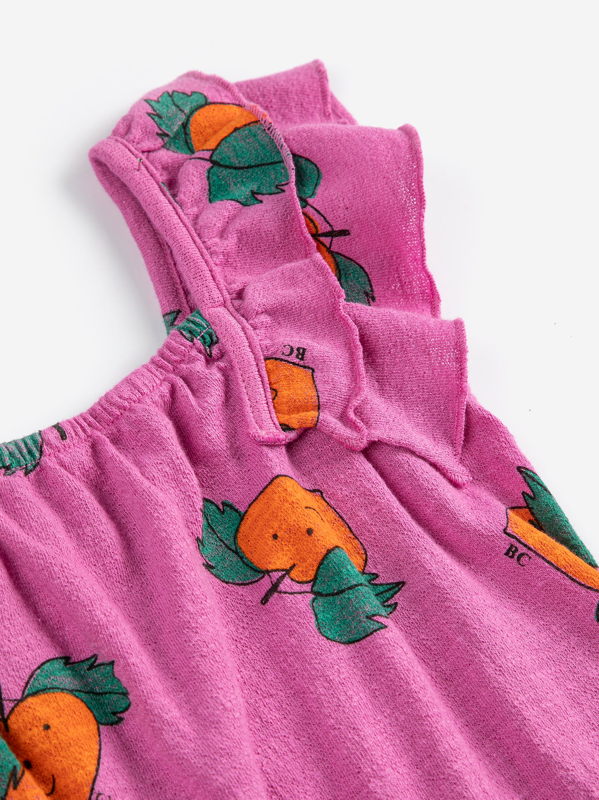 Bobo Choses Tangerine All Over Ruffled Dress
