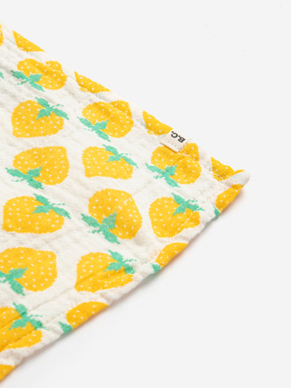 Bobo Choses Strawberry All Over Muslin Cloth - Off White
