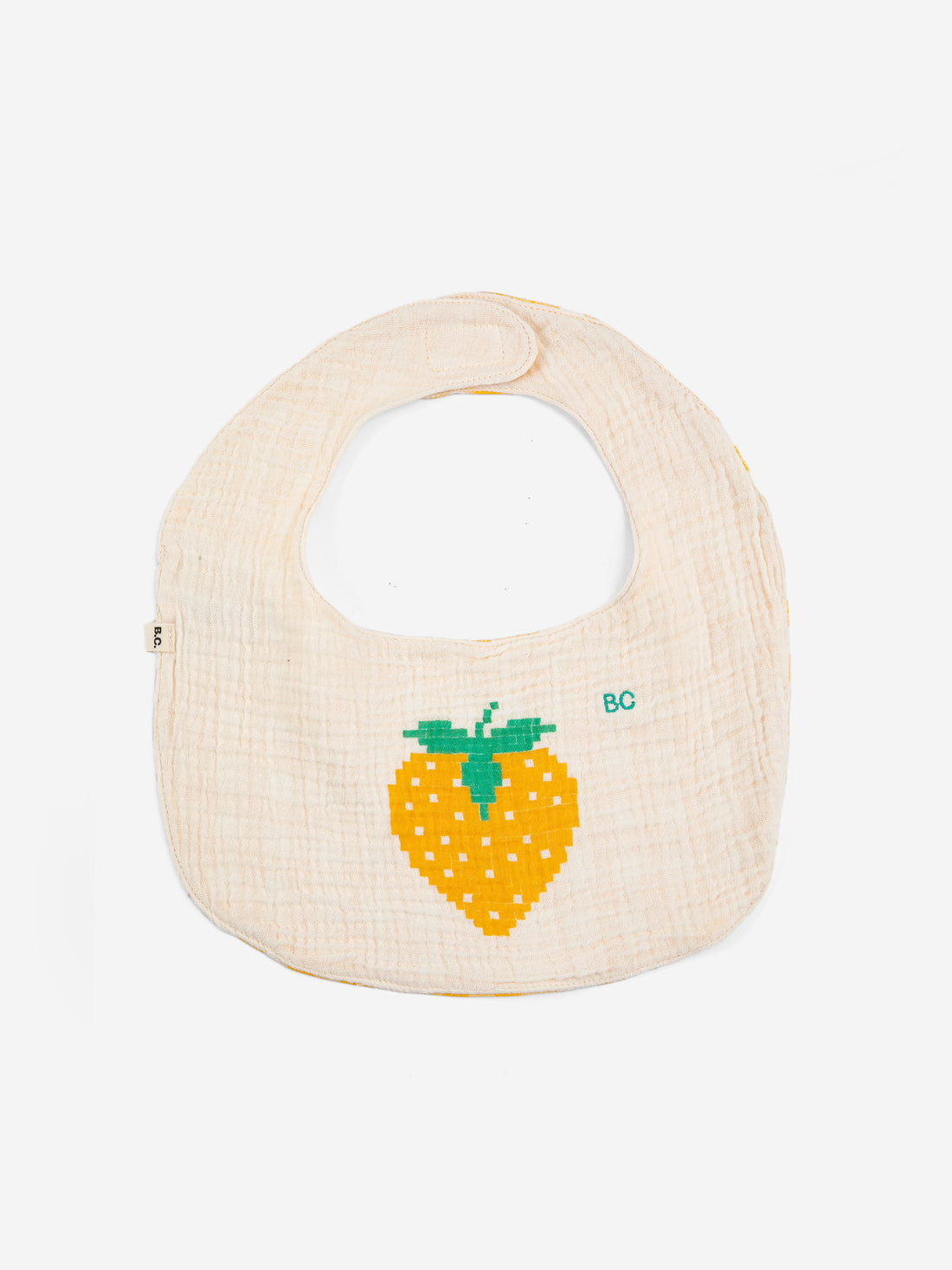 Bobo Choses Pixel Strawberry Bib - Off White