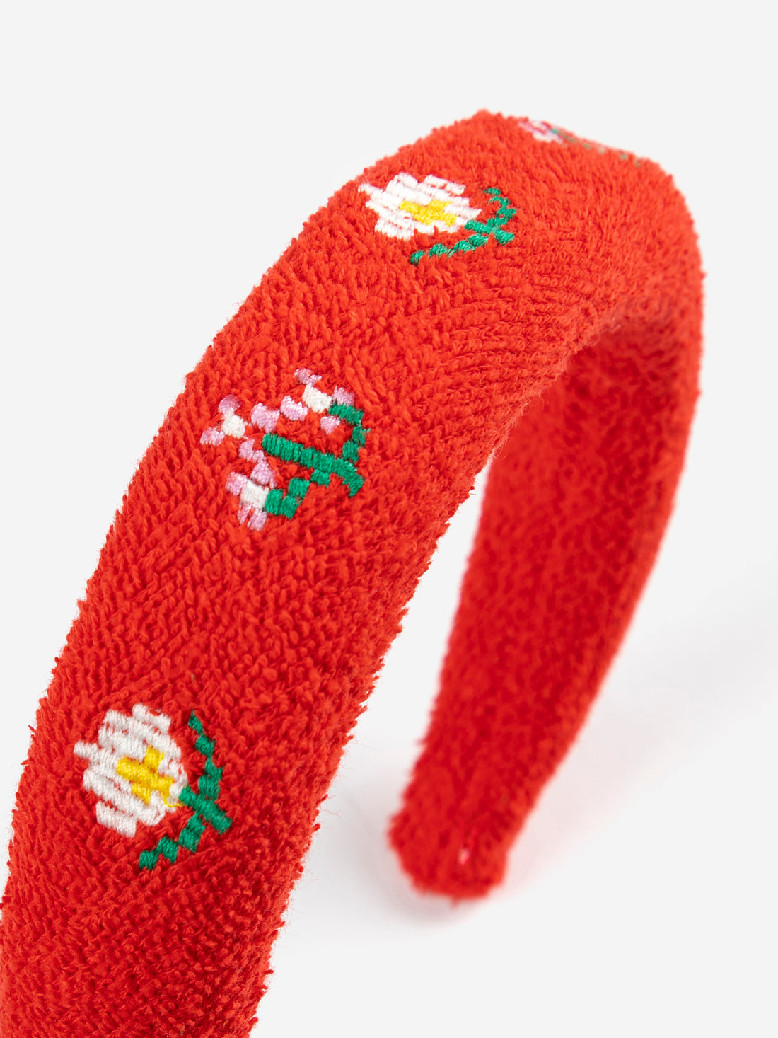 Bobo Choses Pixel Daisies Terry Cloth Headband - Red