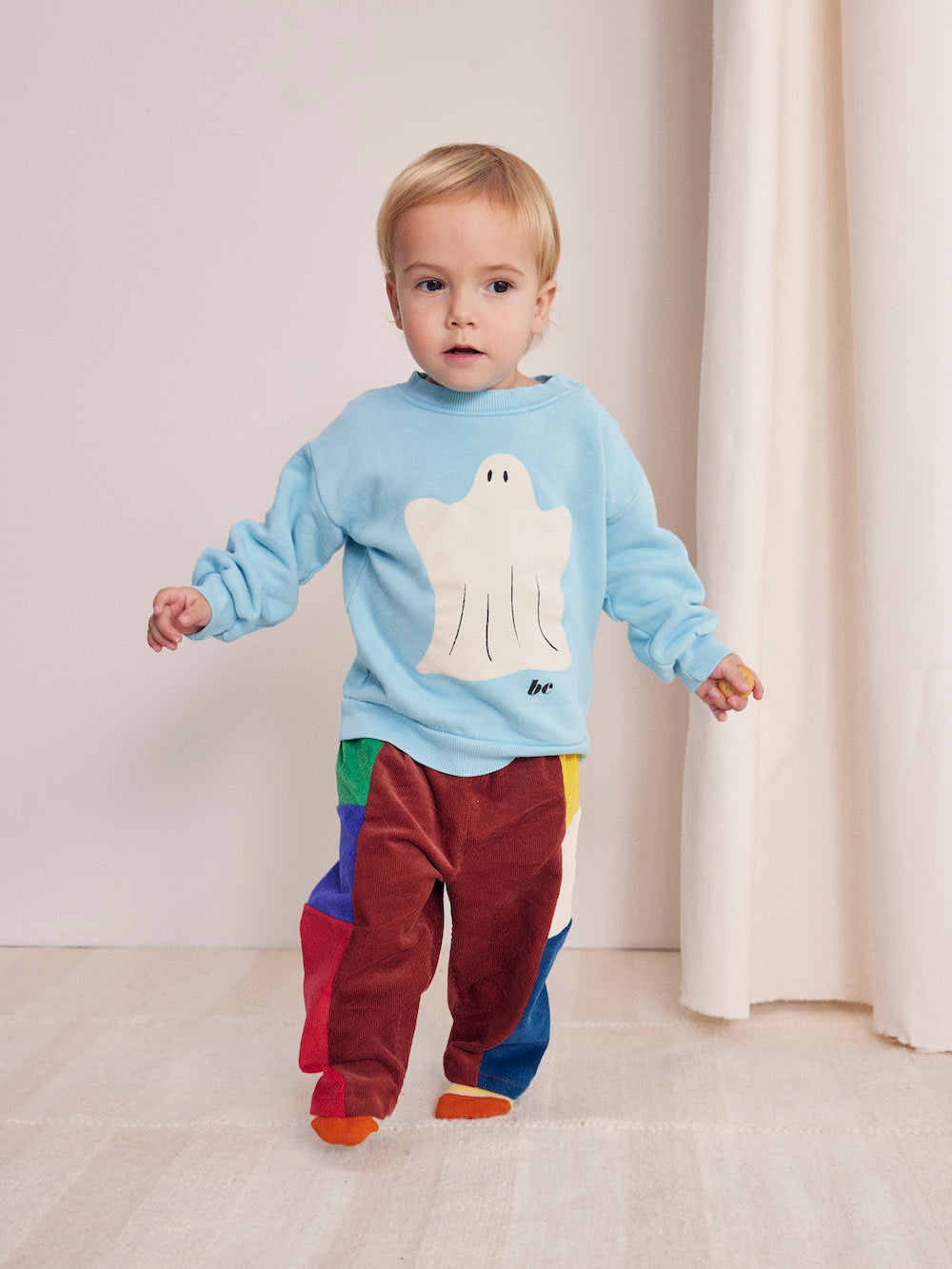 Bobo Choses Baby Funny Ghost Sweatshirt - Light Blue